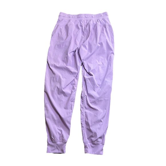 Crz‎ Yoga Pants Women’s M Purple Drawstring Stretch Athleisure Cropped High Rise - Picture 2 of 4